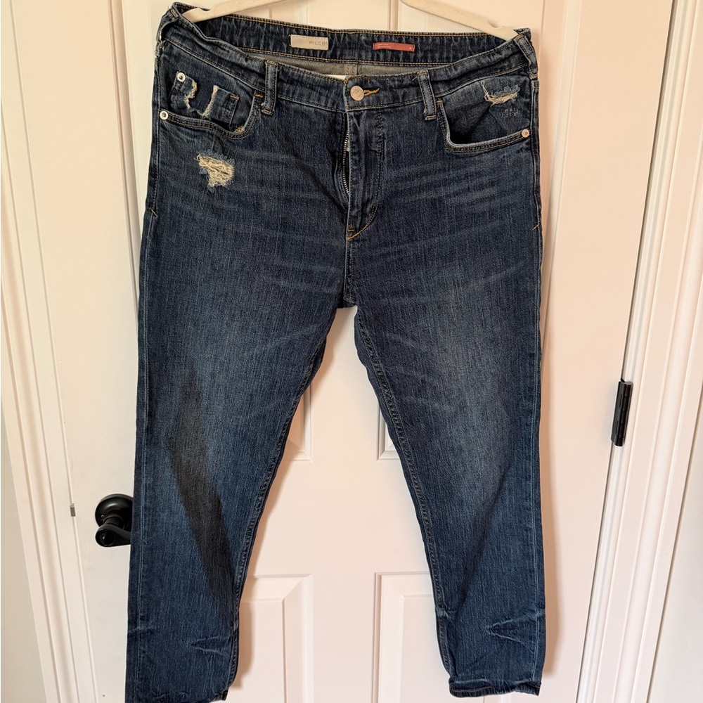 Anthropology Pilcro Heritage Boyfriend cropped Jeans